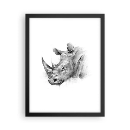 Affiche dans un cadre noir - Poster - Potrait africain - 30x40 cm