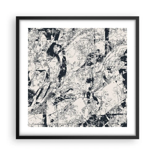 Affiche dans un cadre noir - Poster - Interpénétration des contraires - 50x50 cm