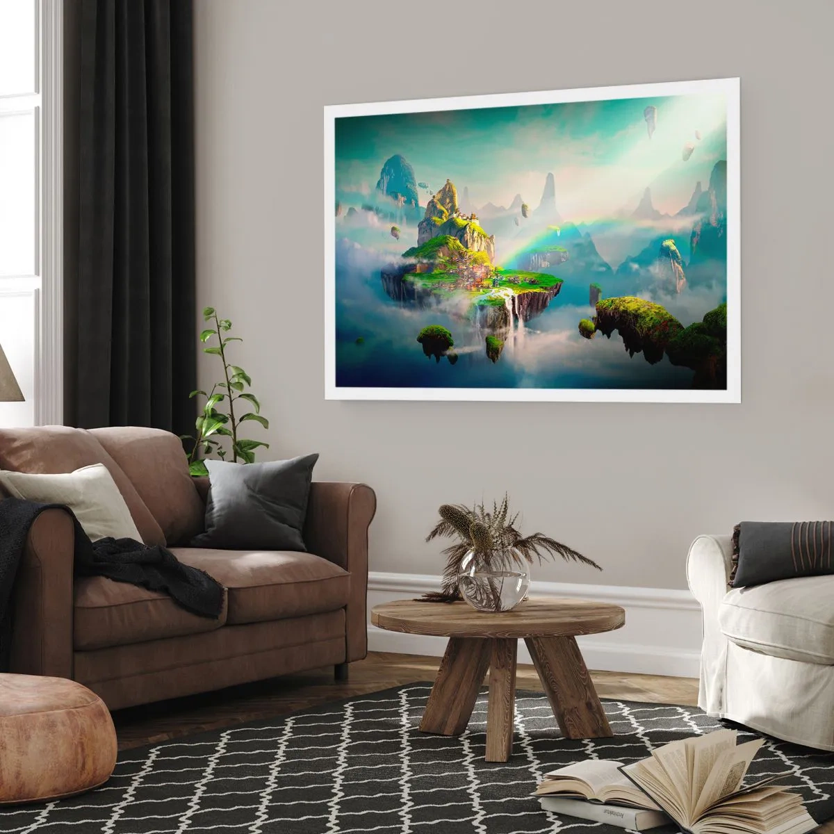 Affiche - Poster - Au milieu des cieux - îles du bonheur - 40x30 cm