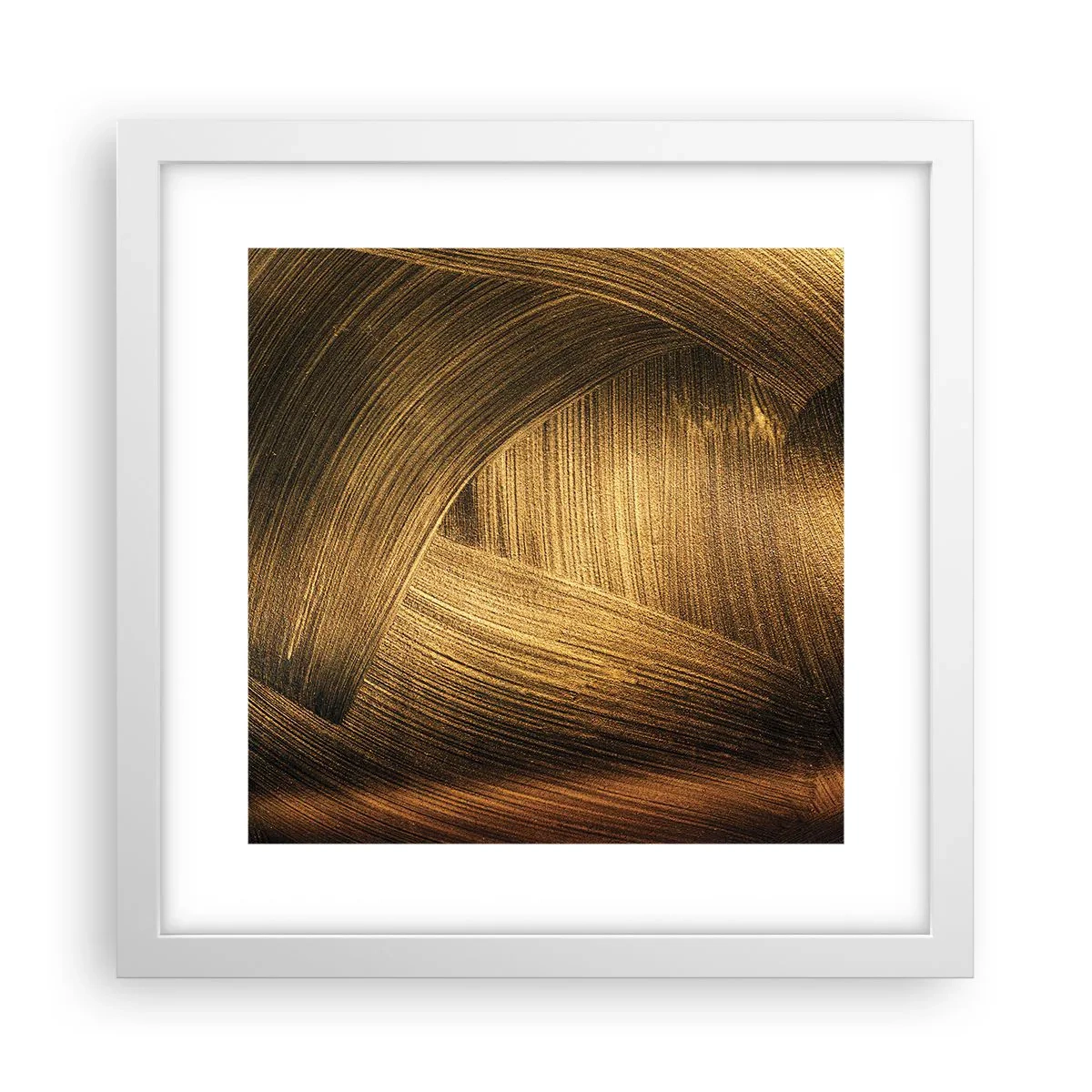 Affiche dans un cadre blanc - Poster - Dans un labyrinthe en or - 30x30 cm