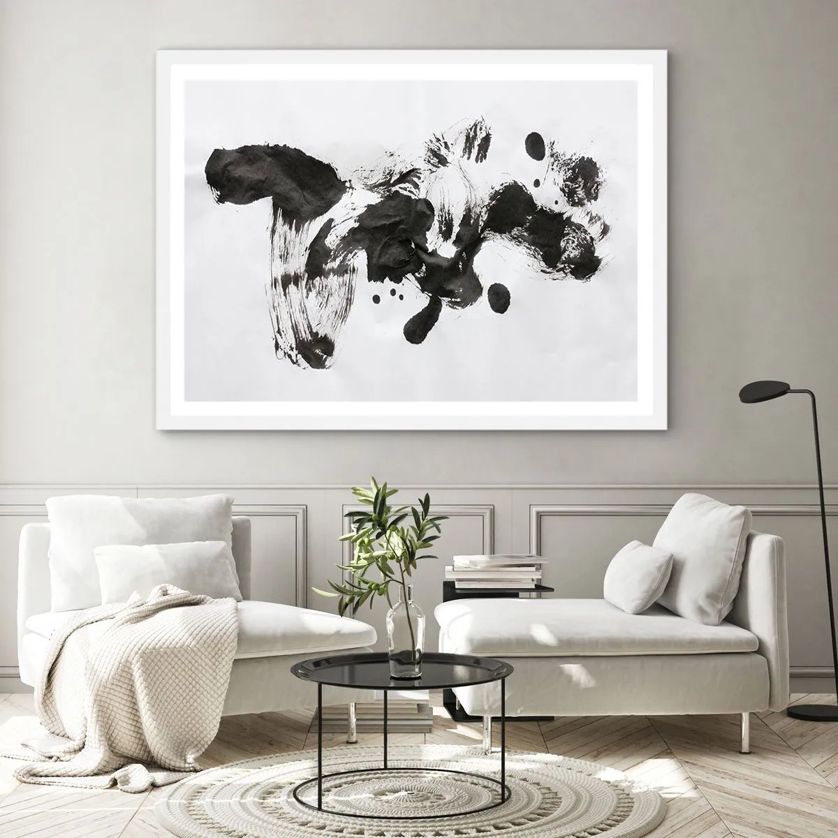 Affiche dans un cadre blanc - Poster - De la méthode dans la folie ? - 100x70 cm