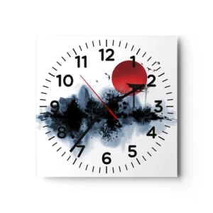 Horloge murale - Pendule murale - Vue japonnaise - 30x30 cm