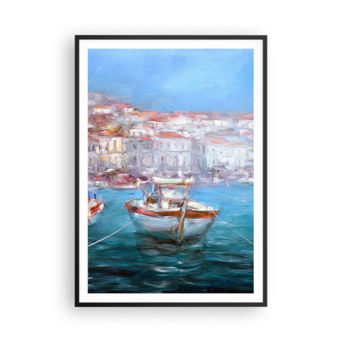 Affiche dans un cadre noir - Poster - Baie italienne - 70x100 cm