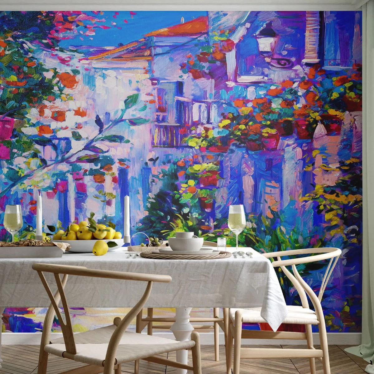 Papier Peint Photo Premium Canvas - Impression - une rue italienne - Ville, Architecture, Italie - 250x175 cm