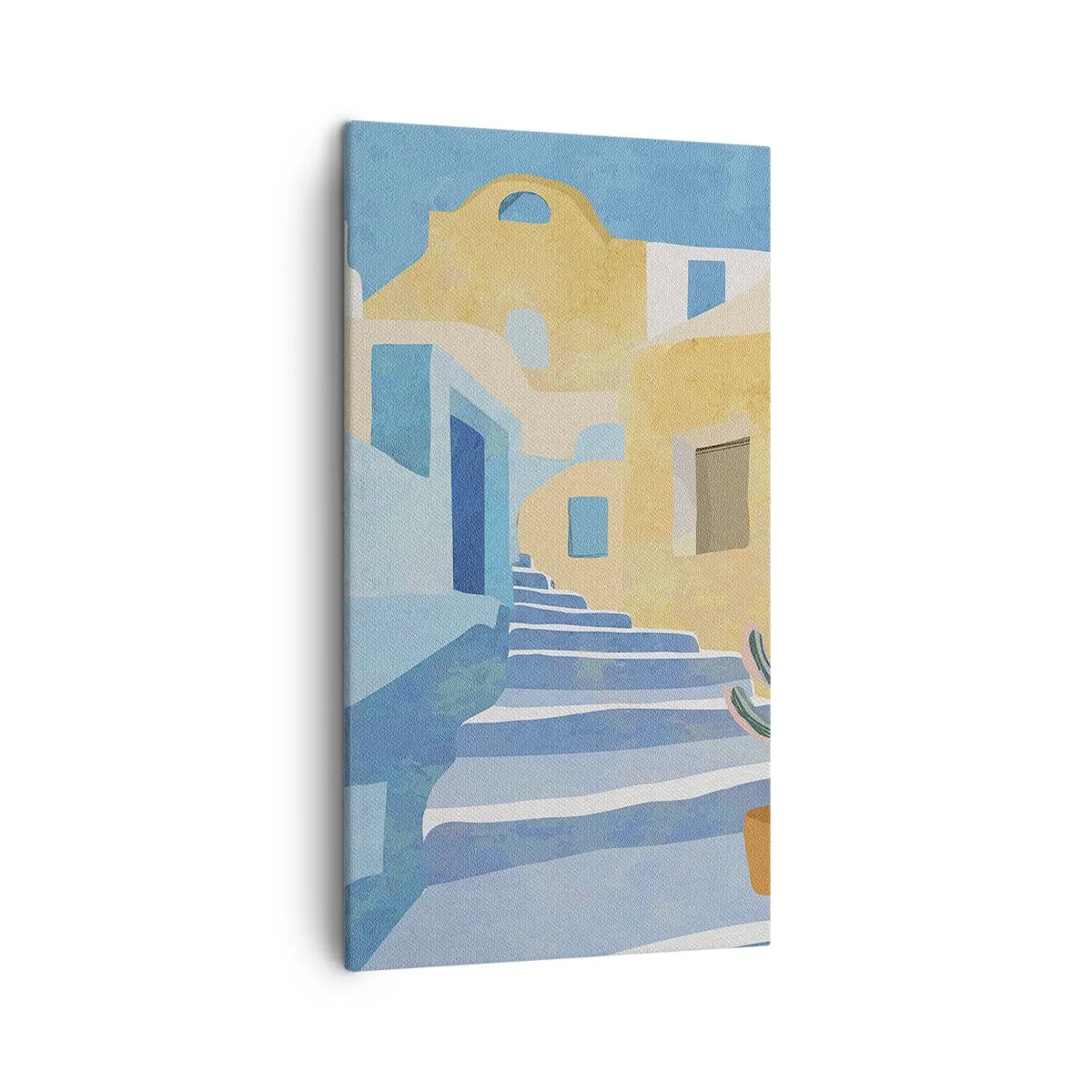 Impression sur toile - Image sur toile - Une journée dans une ville arabe - 45x80 cm