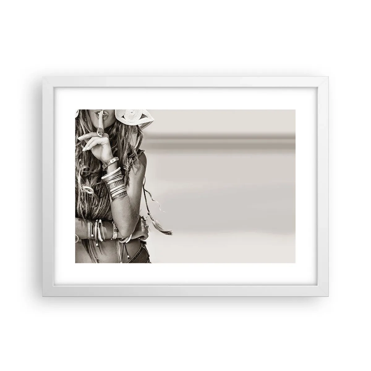 Affiche dans un cadre blanc - Poster - Comment va la fille - 40x30 cm