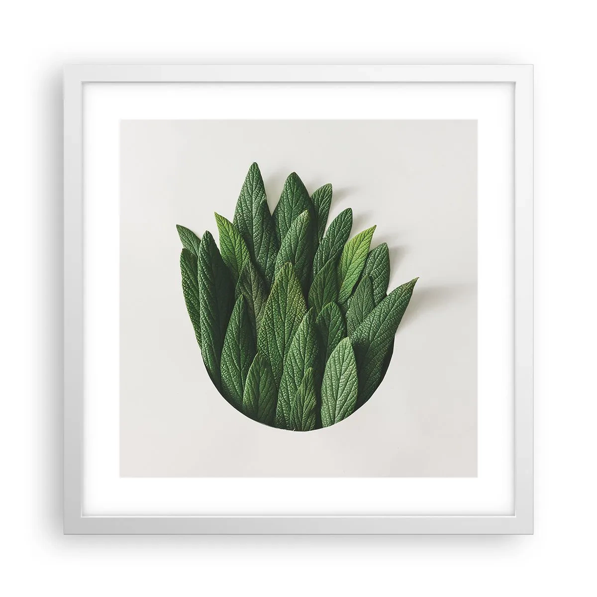 Affiche dans un cadre blanc - Poster - Curiosité sans retenue - 40x40 cm