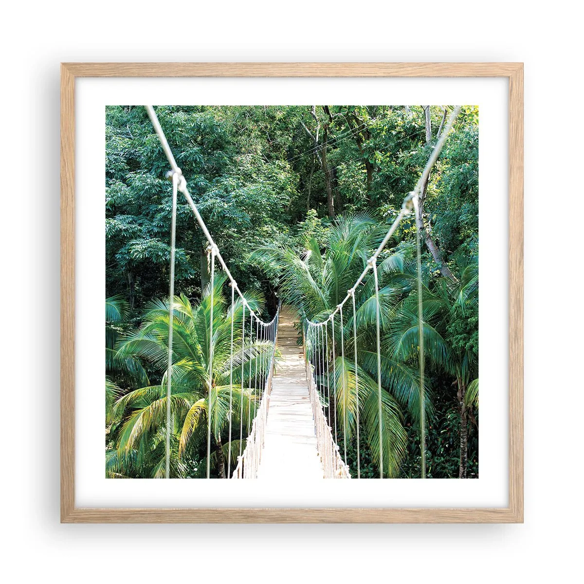 Affiche dans un chêne clair - Poster - Welcome to the jungle! - 50x50 cm