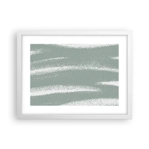 Affiche dans un cadre blanc - Poster - Abstraction dans un climat hivernal - 40x30 cm