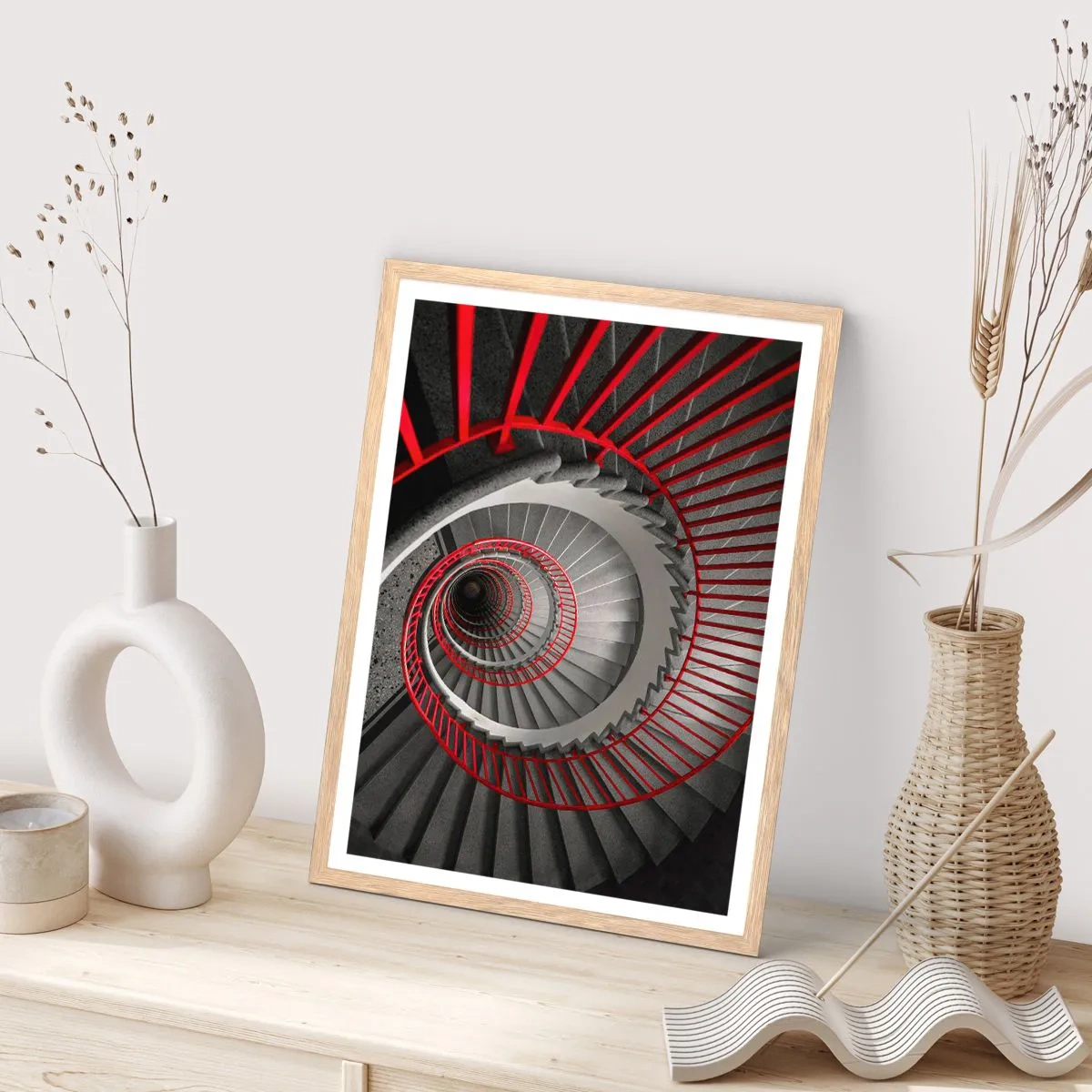 Affiche dans un chêne clair - Poster - Amusement architectural - 40x50 cm