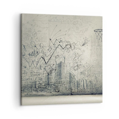 Impression sur toile - Image sur toile - Ma vie fantastique en ville - 60x60 cm