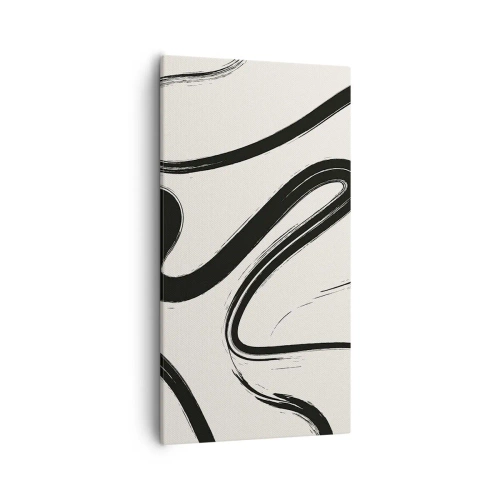 Impression sur toile - Image sur toile - Fantaisie en noir et blanc - 55x100 cm