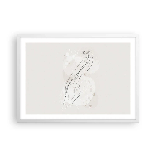 Affiche dans un cadre blanc - Poster - Trompe l'oeil - 70x50 cm