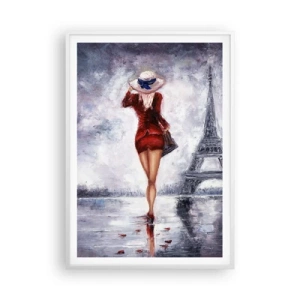 Affiche dans un cadre blanc - Poster - Symbole parisien - 70x100 cm