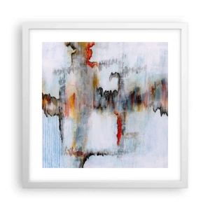 Affiche dans un cadre blanc - Poster - Un bâton sur l'eau - 40x40 cm