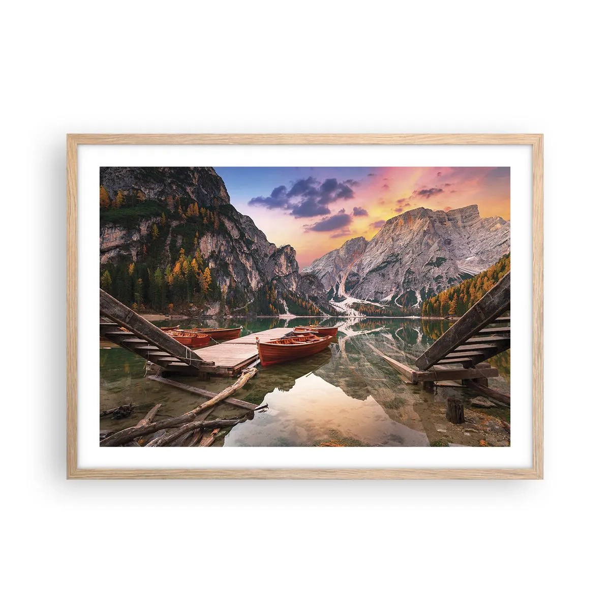 Affiche dans un chêne clair - Poster - Promesse du jour - 70x50 cm