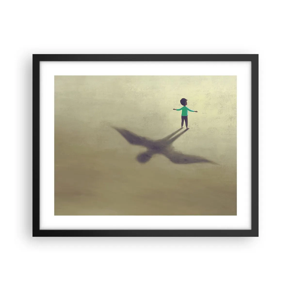 Affiche dans un cadre noir - Poster - Héros du futur - 50x40 cm