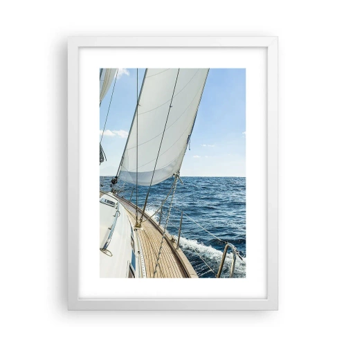 Affiche dans un cadre blanc - Poster - Ohé, l'aventure - 30x40 cm