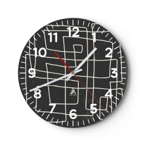 Horloge murale - Pendule murale - Pas aussi simple - 40x40 cm