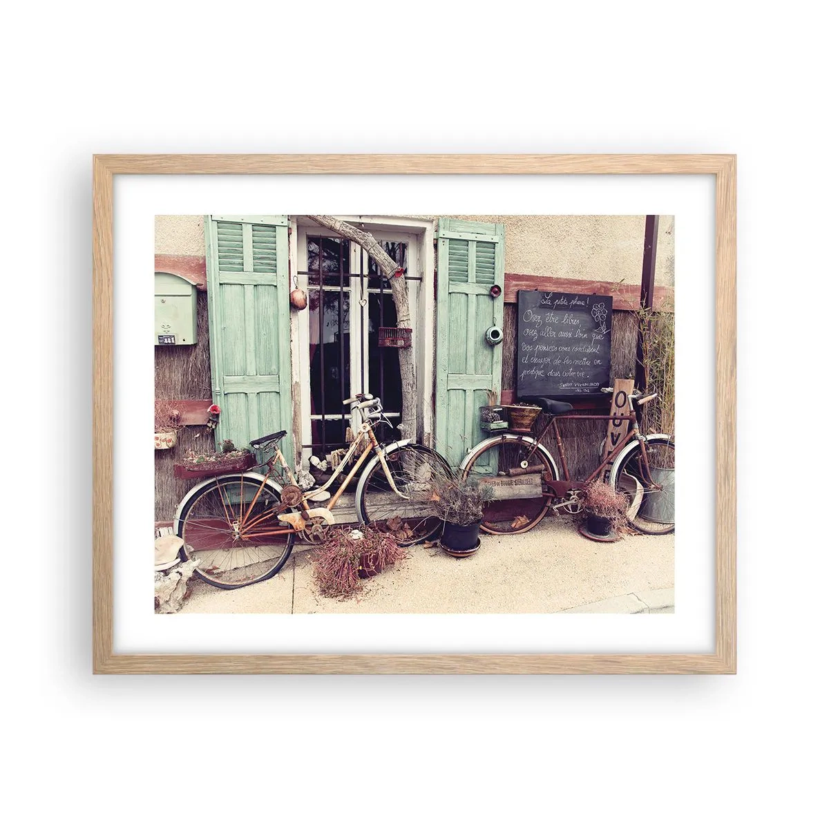 Affiche dans un chêne clair - Poster - Que la province vive - 50x40 cm