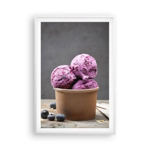 Affiche dans un cadre blanc - Poster - Douceur et froideur - 61x91 cm