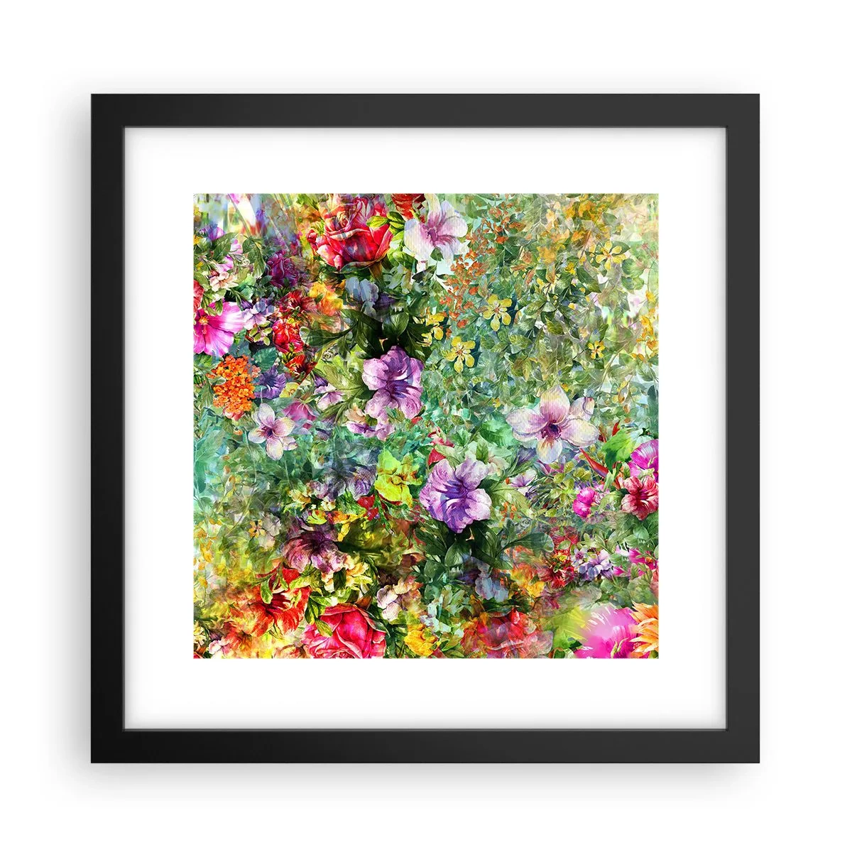 Affiche dans un cadre noir - Poster - En fleurs pour la perdition - 30x30 cm