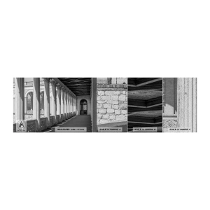 Échantillon de Papier Peint Premium Sand - Arcade ensoleillée - Colonnes, Architecture, Classique - 100x30 cm
