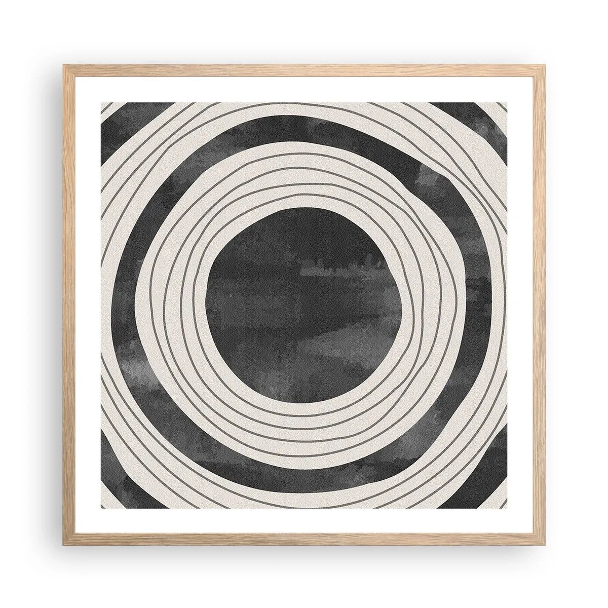 Affiche dans un chêne clair - Poster - Droit au but - 60x60 cm