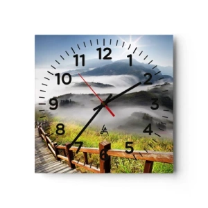 Horloge murale - Pendule murale - Tissé d'éblouissement et de brouillard - 30x30 cm