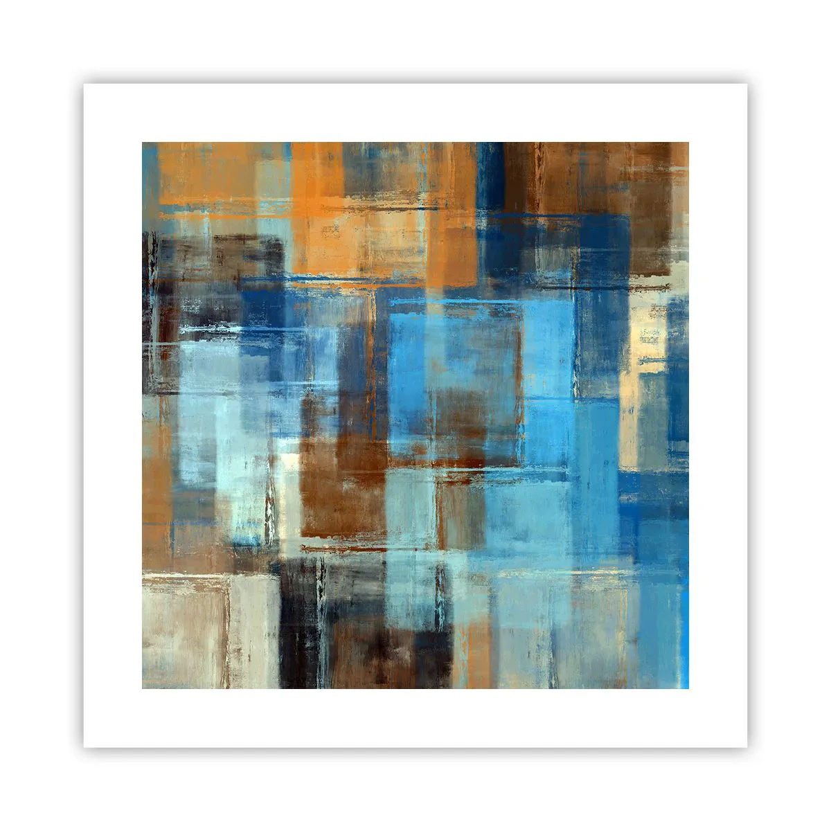 Affiche - Poster - A travers le voile bleu - 40x40 cm