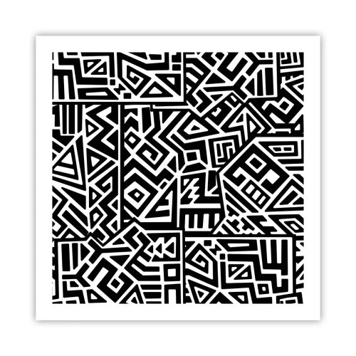 Affiche - Poster - Composition précolombienne - 60x60 cm