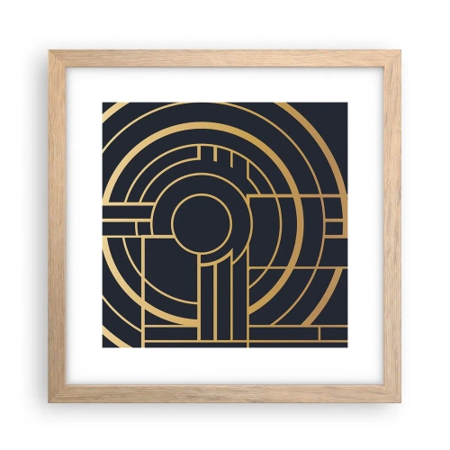 Affiche dans un chêne clair - Poster - Rotation des éléments - 30x30 cm