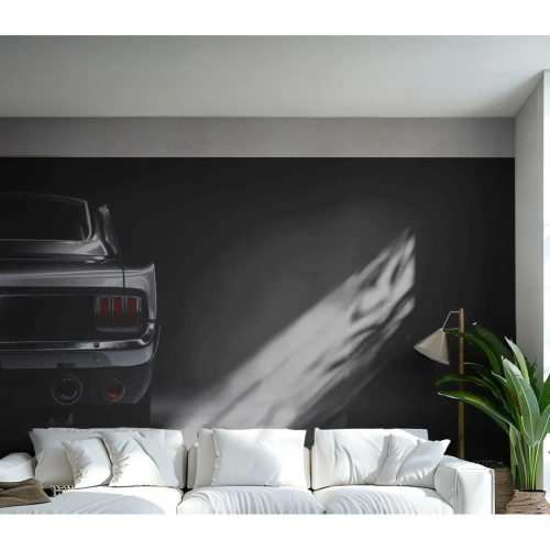 Papier Peint Photo Premium Sand - Le charme du classique - Voiture, Rétro, Voiture - 450x315 cm