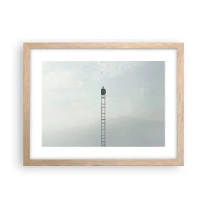 Affiche dans un chêne clair - Poster - Se soulever au-dessus - 40x30 cm