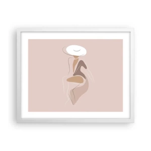 Affiche dans un cadre blanc - Poster - Être une dame - 50x40 cm