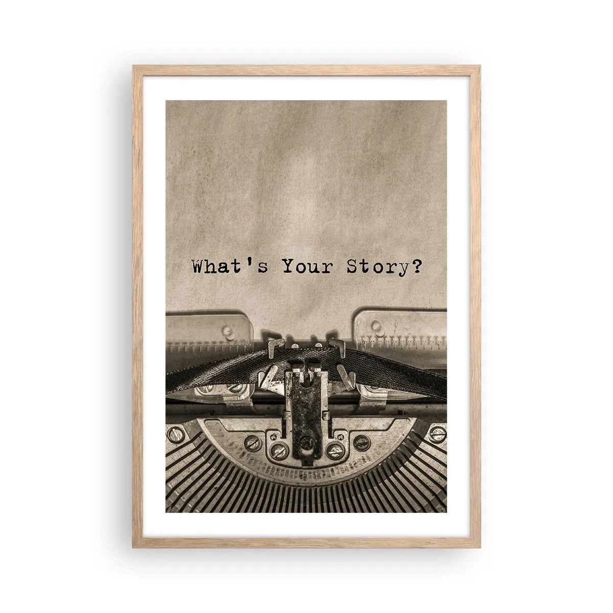 Affiche dans un chêne clair - Poster - Réponds-moi - 50x70 cm