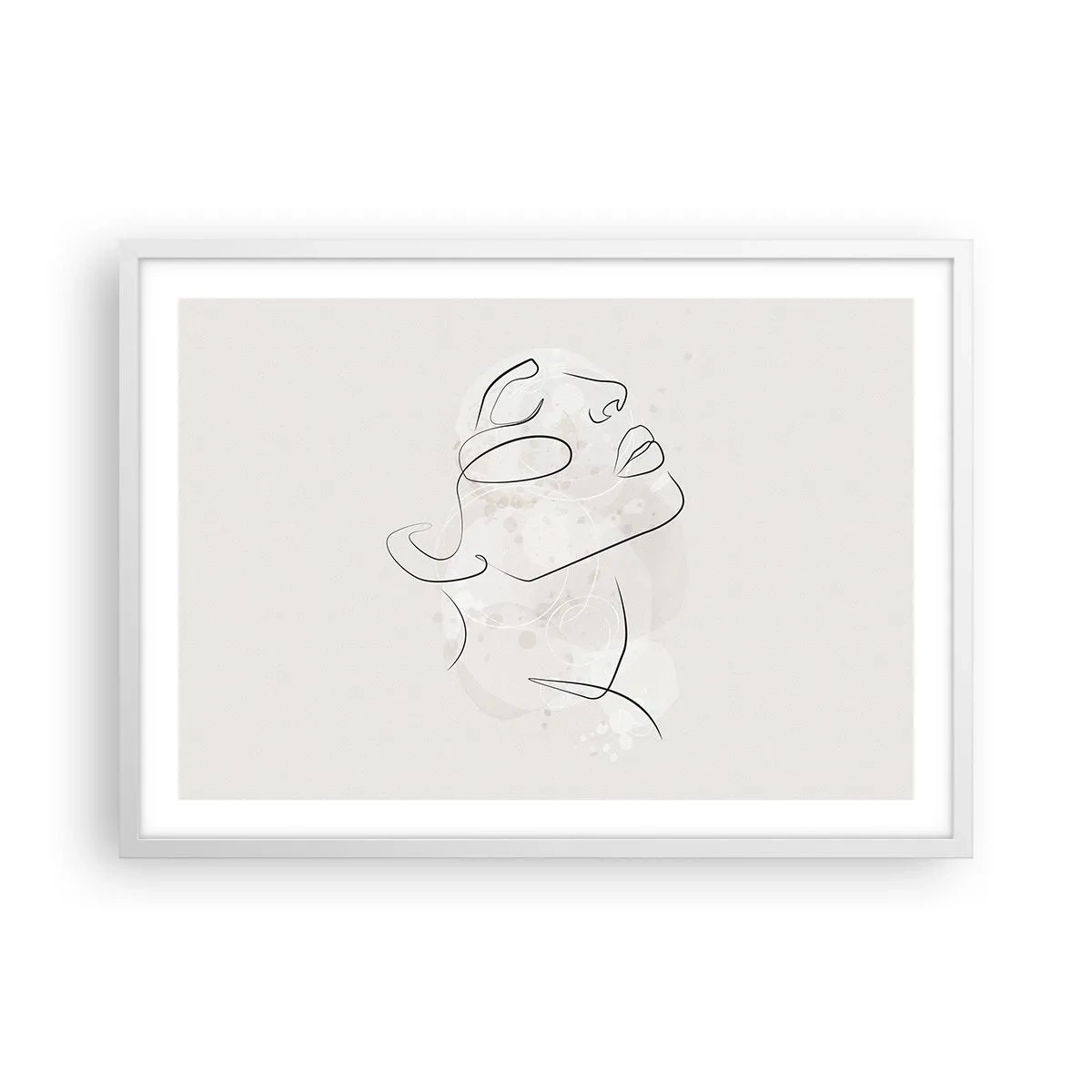 Affiche dans un cadre blanc - Poster - L'esquisse d'un rêve - 70x50 cm