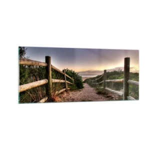 Impression sur verre - Image sur verre - On voit déjà le but - 100x40 cm