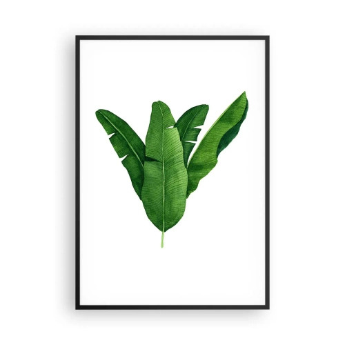 Affiche dans un cadre noir - Poster - Symétrie verte - 70x100 cm