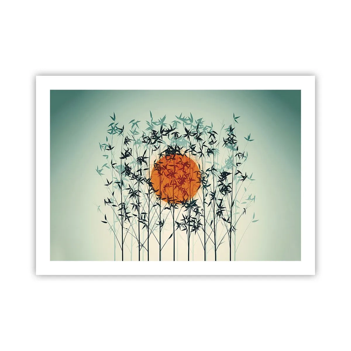 Affiche - Poster - Soleil japonnais - 70x50 cm