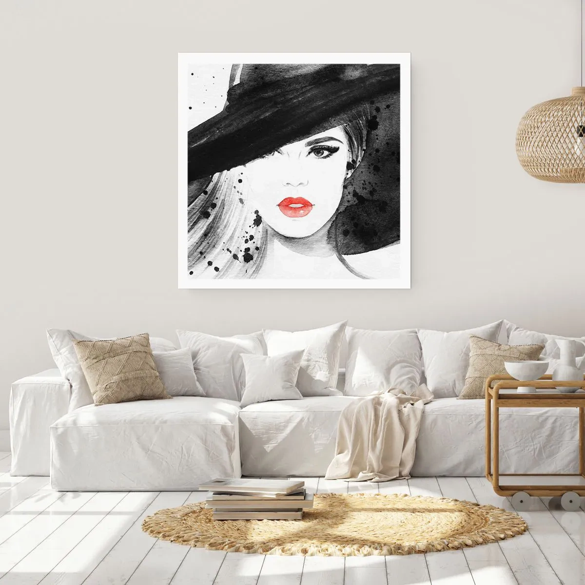 Affiche - Poster - Dame en noir - 50x50 cm