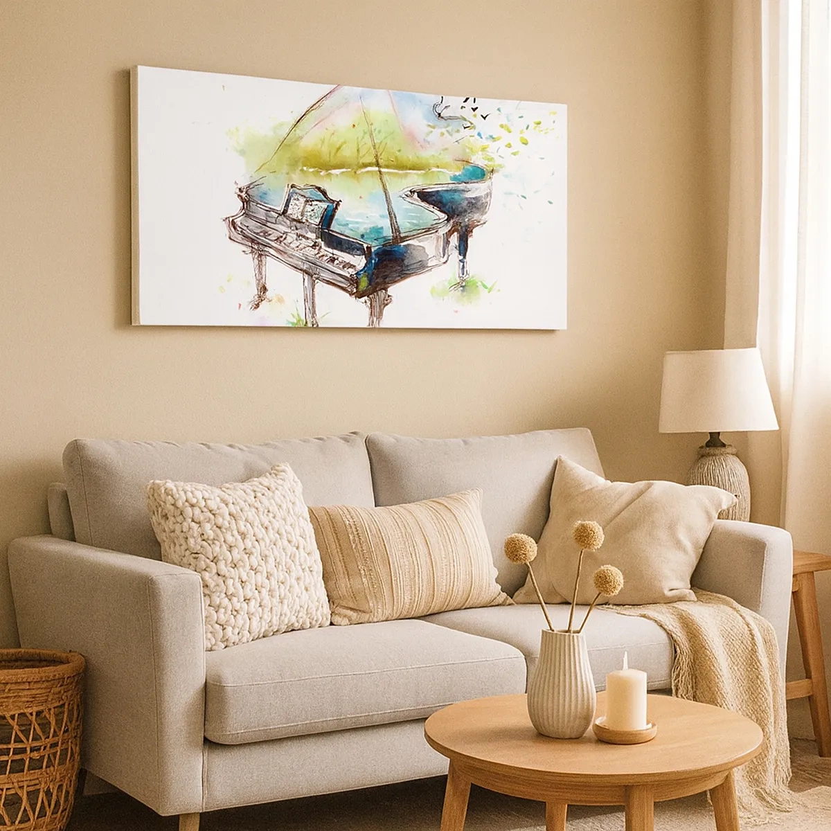 Impression sur toile - Image sur toile - Enchanté en musique - 30x30 cm