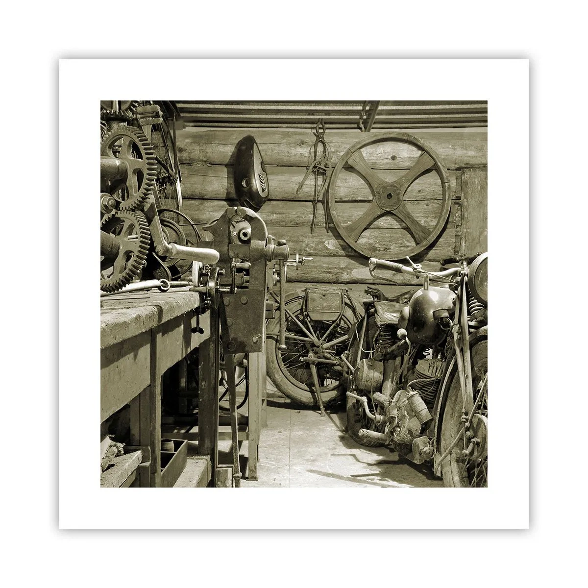Affiche - Poster - Dans le hangar de l'oncle Władek - 40x40 cm