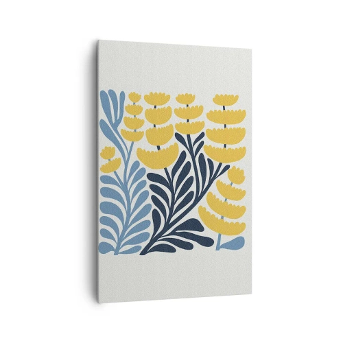 Impression sur toile - Image sur toile - Parterre de fleurs ensoleillé - 80x120 cm