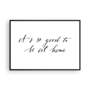 Affiche dans un cadre noir - Poster - Lettrage de style calligraphique sur fond blanc - 100x70cm - Toute la vérite - Décoration murale moderne pour le salon et la chambre ARTTOR