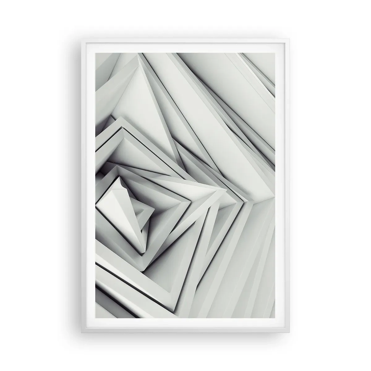 Affiche dans un cadre blanc - Poster - Bourgeon d’angles vifs - 70x100 cm