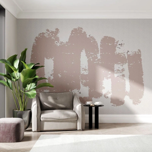 Papier Peint Photo Premium Canvas - Abstraction en rose tendre - Abstraction, Vide, Minimalisme - 400x280 cm