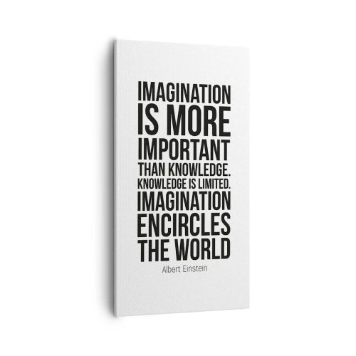 Impression sur toile - Image sur toile - Einstein sur le pouvoir de l'imagination - 55x100 cm