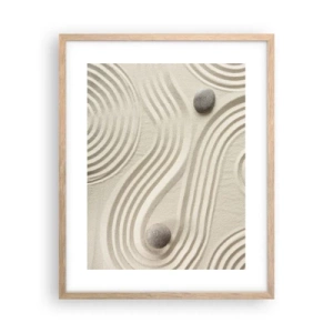 Affiche dans un chêne clair - Poster - Touche de chaleur - 40x50 cm