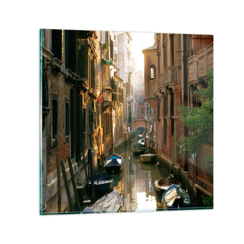 Impression sur verre - Image sur verre - Dans une ruelle vénitienne - 70x70 cm